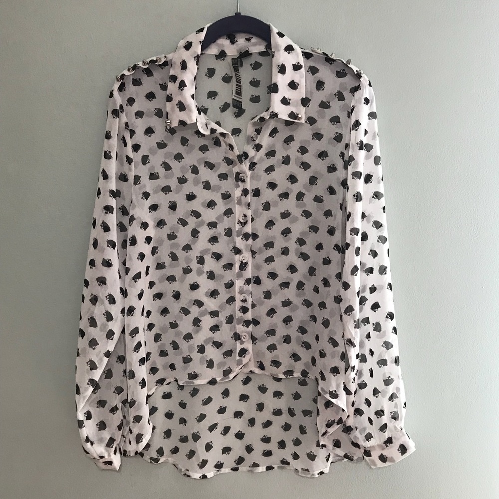 F21 Hello Kitty Collab High Low Button Down - image 1